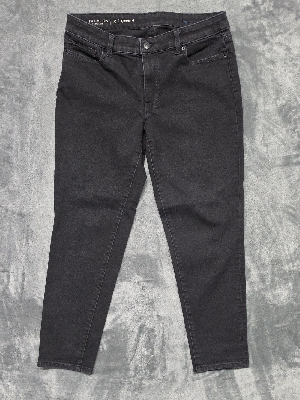 Talbots Flawless Black Skinny Girlfriend Jeans for Women sz 8